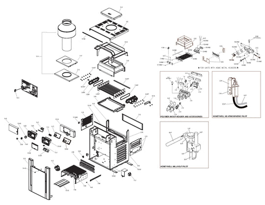 Raypak #50 Natural Gas Digital Polymer Heater 399K BTU 009997 parts diagram