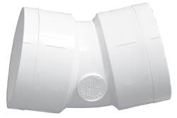 Elbow, 2" Socket White PVC Schedule 40 22-1/2 Degree