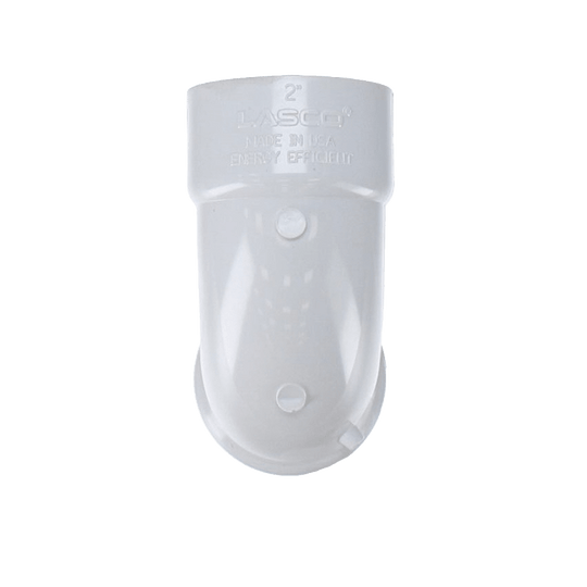 Street Elbow, 2" Spigot x Slip White PVC Schedule 40 90 Degree Sweep