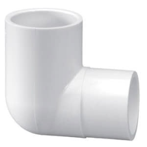 Street Elbow, 3" Spigot x Slip White PVC Schedule 40 90 Degree