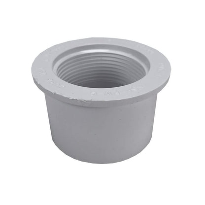 Reducing Bushing, 2 x 1-1/2" Spigot x FPT White PVC Schedule 40