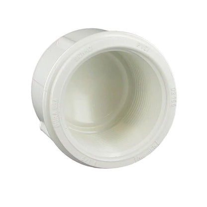 Cap, 1-1/2" FPT White PVC Schedule 40