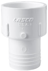 Adapter, 2" Insert x Slip White PVC Schedule 40