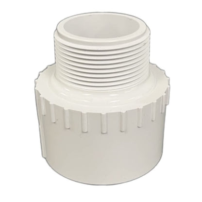 Reducing Adapter, 1-1/2 x 2" MPT x Slip White PVC Schedule 40