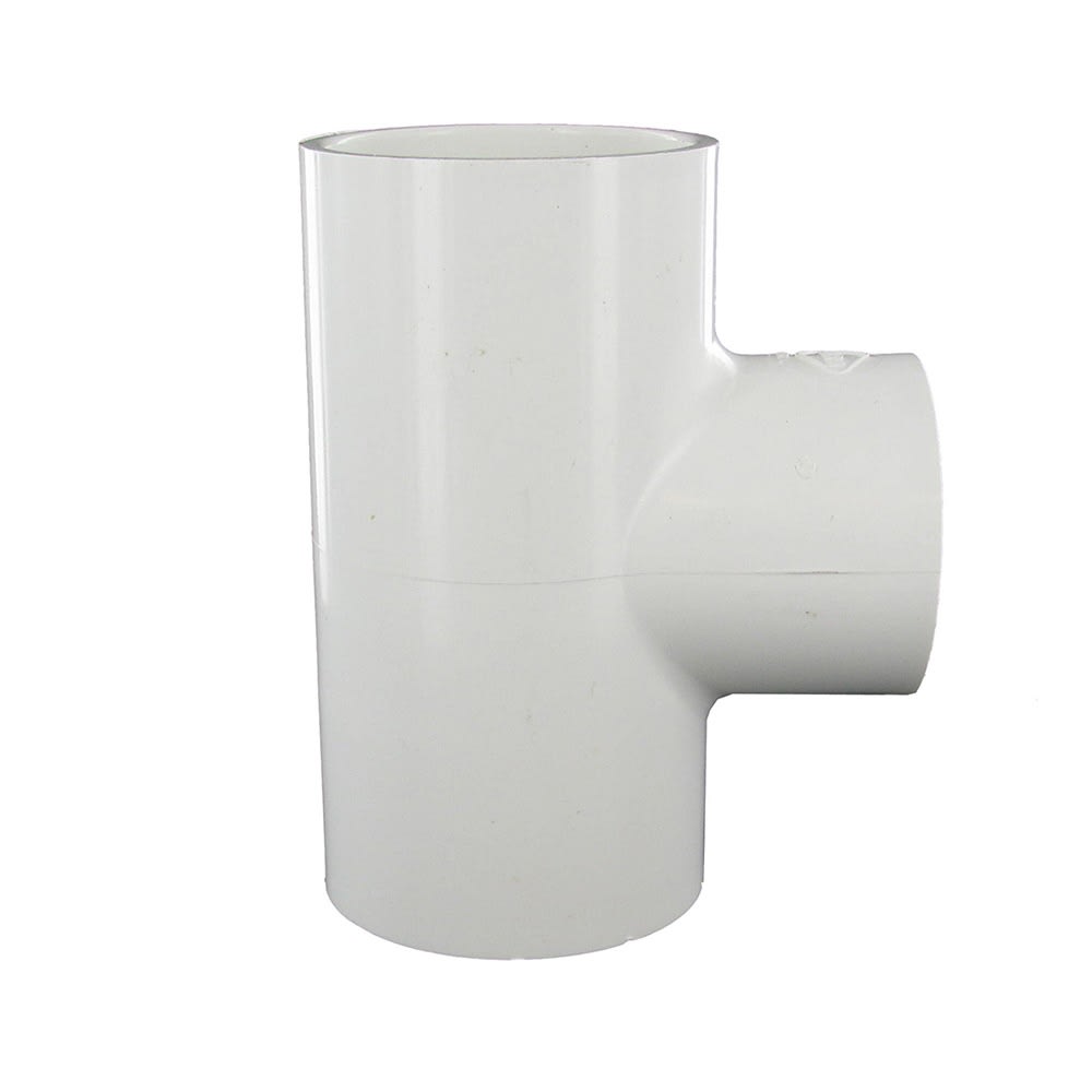 Reducing Tee, 2 x 2 x 1-1/2" Socket White PVC Schedule 40