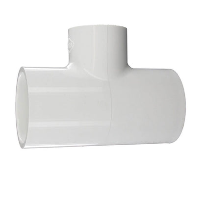 Reducing Tee, 1-1/2 x 1" Slip x Slip x FPT White PVC Schedule 40