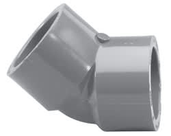 Elbow, 2-1/2" Slip Gray PVC Schedule 80 45 Degree
