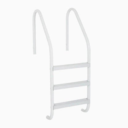 Saftron 3 Step I/G Pool Ladder w/ Escutcheons, White | P-324-L3-W