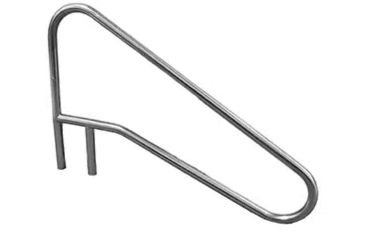 Global Pool Products Braced Deck Mount .049 54" 4 Bend Stair Rail - RAIL4BWB