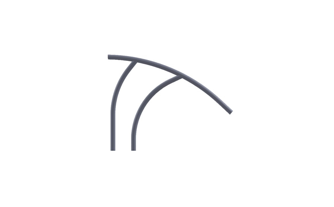 Global Pool Products Modern Handrail 50" .065 Polished - RAILMD50