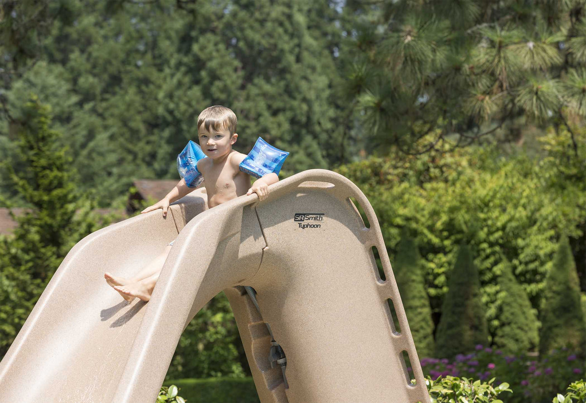 SR Smith Typhoon Pool Slide, Right Turn, Sandstone | 670-209-58123