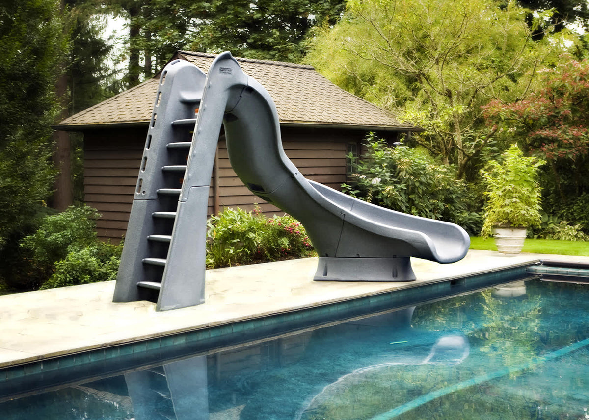 SR Smith TurboTwister Pool Slide, Right Turn, Gray | 688-209-58124