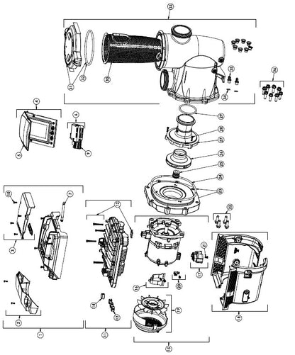 Sta-Rite IntelliPro3 VSF Pump with Relay Board 3 THP 208-230V 013076 parts diagram