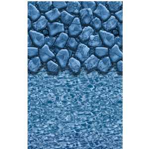 Swimline 12'x18' Oval Boulder Swirl Overlap AG Liner 48"-52" Wall | LI1218BSO25