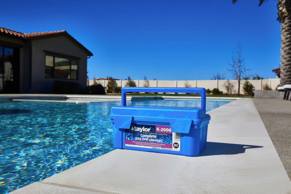 Taylor Service Complete Kit, Chlorine, Ph, Aklalinity, Hardness, CYA, 8-Pack , 2 OZ | K-2006C-8