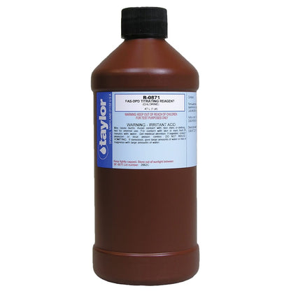 0871 Taylor FAS-DPD Titrating Reagent for Chlorine, 16 oz | R-0871-E – Pool ...