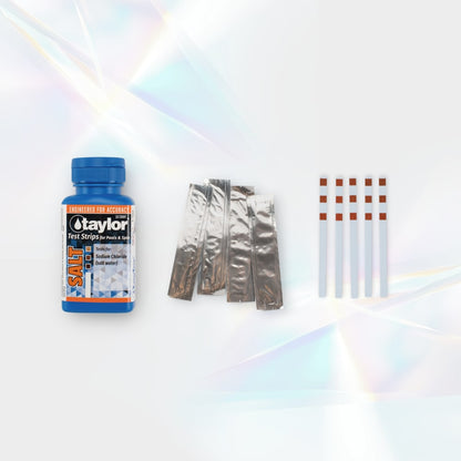 Taylor Salt Test Strips, 10 Strips/Bottle, 12/Case | S-1341-12