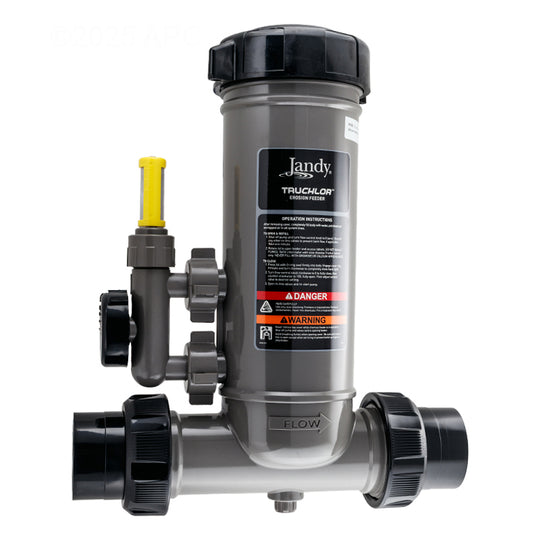 Jandy® TCLVSCG TruChlor™ Erosion Feeder In Line Variable 2- 2.5" Clamp with Clear Glass Lid