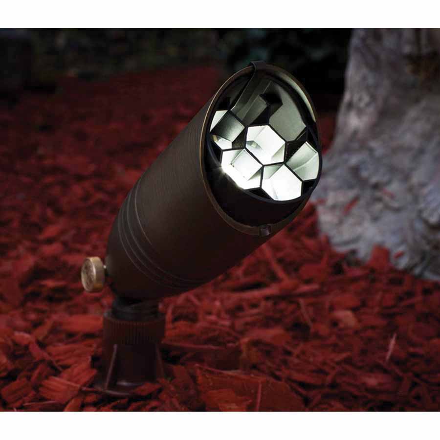8 W GU5.3 MR-16 LED Weathered Brass Solid Cast Brass Pulsar Odyssey Series Up Light | UNIPULSNL