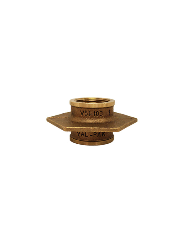 Val-Pak 1.5" NPT No Leak Flange Fitting w/ Bonding Screw Tapered x Straight Bronze V51-103