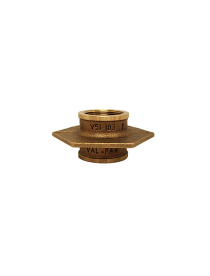 Val-Pak 1.5" NPT No Leak Flange Fitting w/ Bonding Screw Tapered x Straight Bronze V51-103
