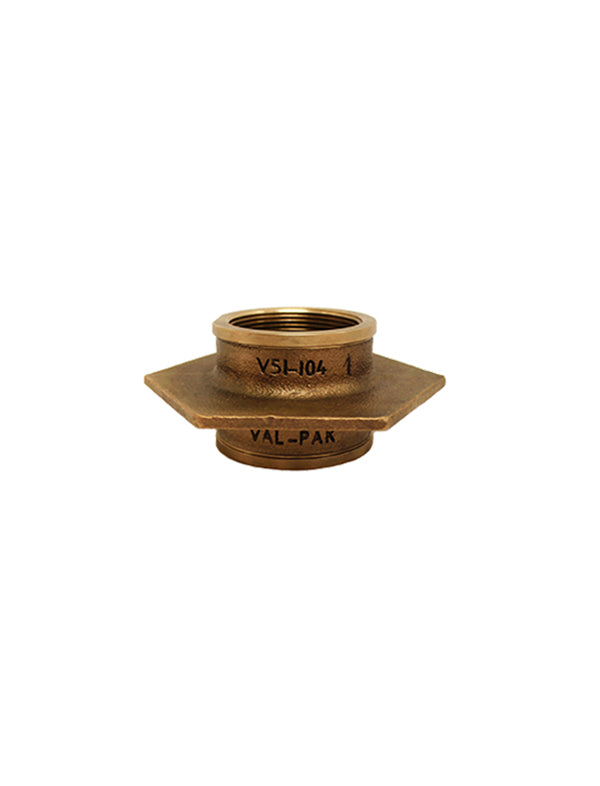 Val-Pak 2" NPT No Leak Flange Fitting w/ Bonding Screw Tapered x Straight Bronze V51-104
