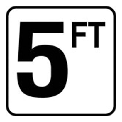 Inlays 5Ft Vinyl Depth Marker - V620050