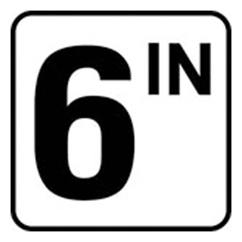 Inlays 6 w/" Depth Marker-Vinyl 6" Black/White Skid Resistant Vinyl 6" Stickon 6" X 6" 4" Letters - V620506