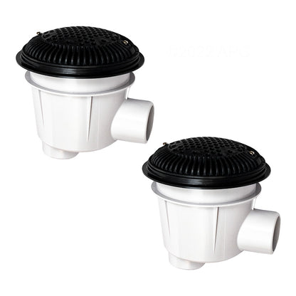 Hayward Black Sump with Adj 8" Grate 2/PK 2"Sx2"FPT - WG1154SBLKPAK2