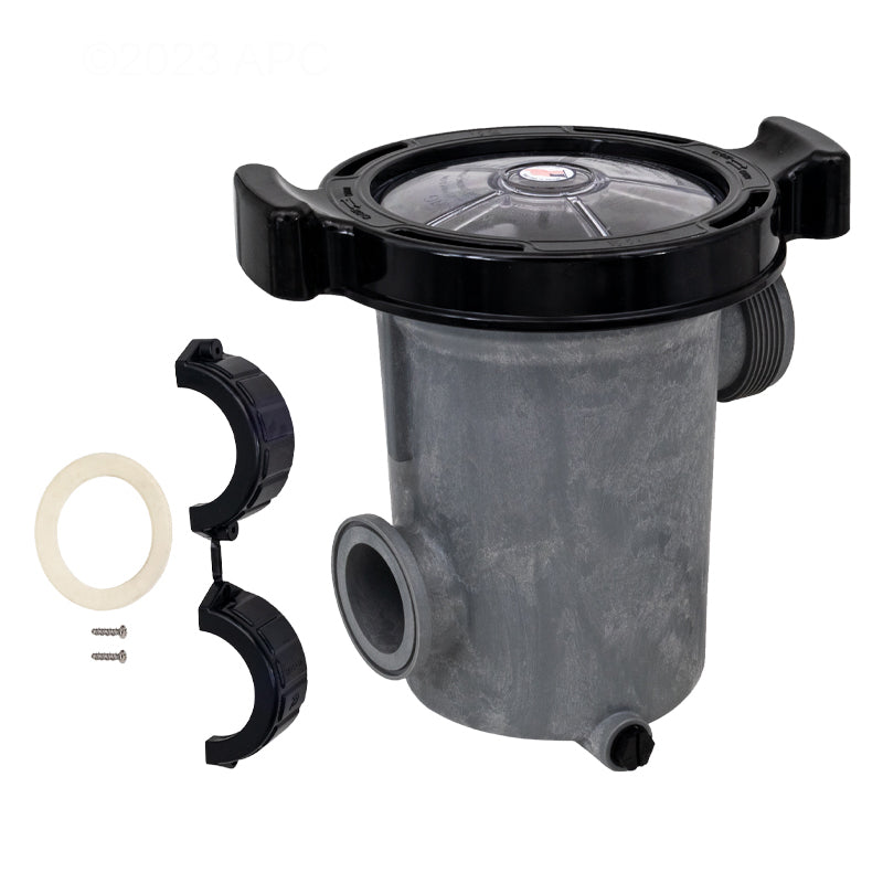 Waterway Pump Trap Assembly, 2" x 2", w/Self Lock Lid, 6" - 310-6600