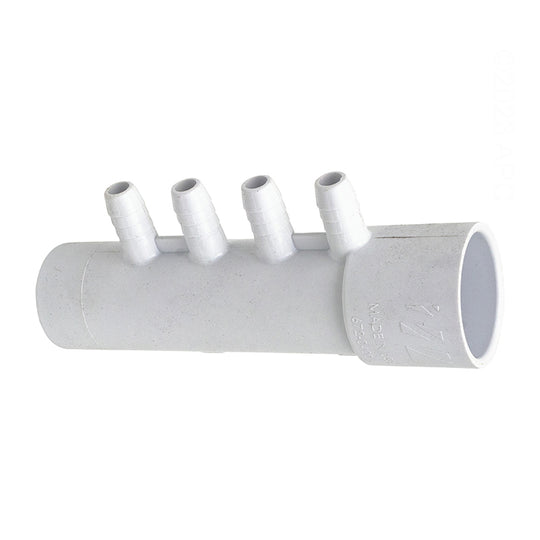 Waterway Manifold 1"S X 1"Spg X (4) 3/8"Rb (Bag) - 672-0400B