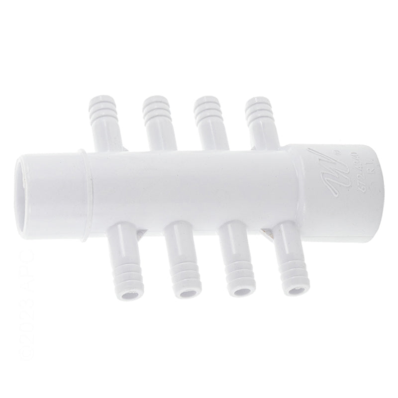 Waterway 1"[S] X 1" [Spigot] X [8] 3/8 Rb Barbs - 672-4340