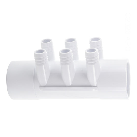 Waterway Spa Manf 6-PORT .75" Rib Barbd 2"Sx2"S - 672-7120B