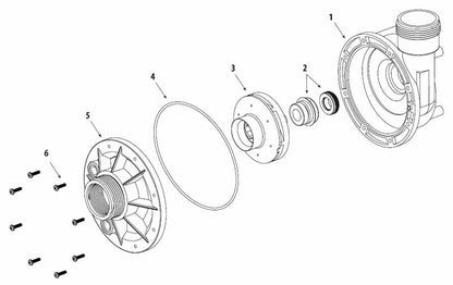 Waterway Iron Might Pond Pump with 6' NEMA Cord and Trap 1/15HP 3410030-1E77 parts diagram