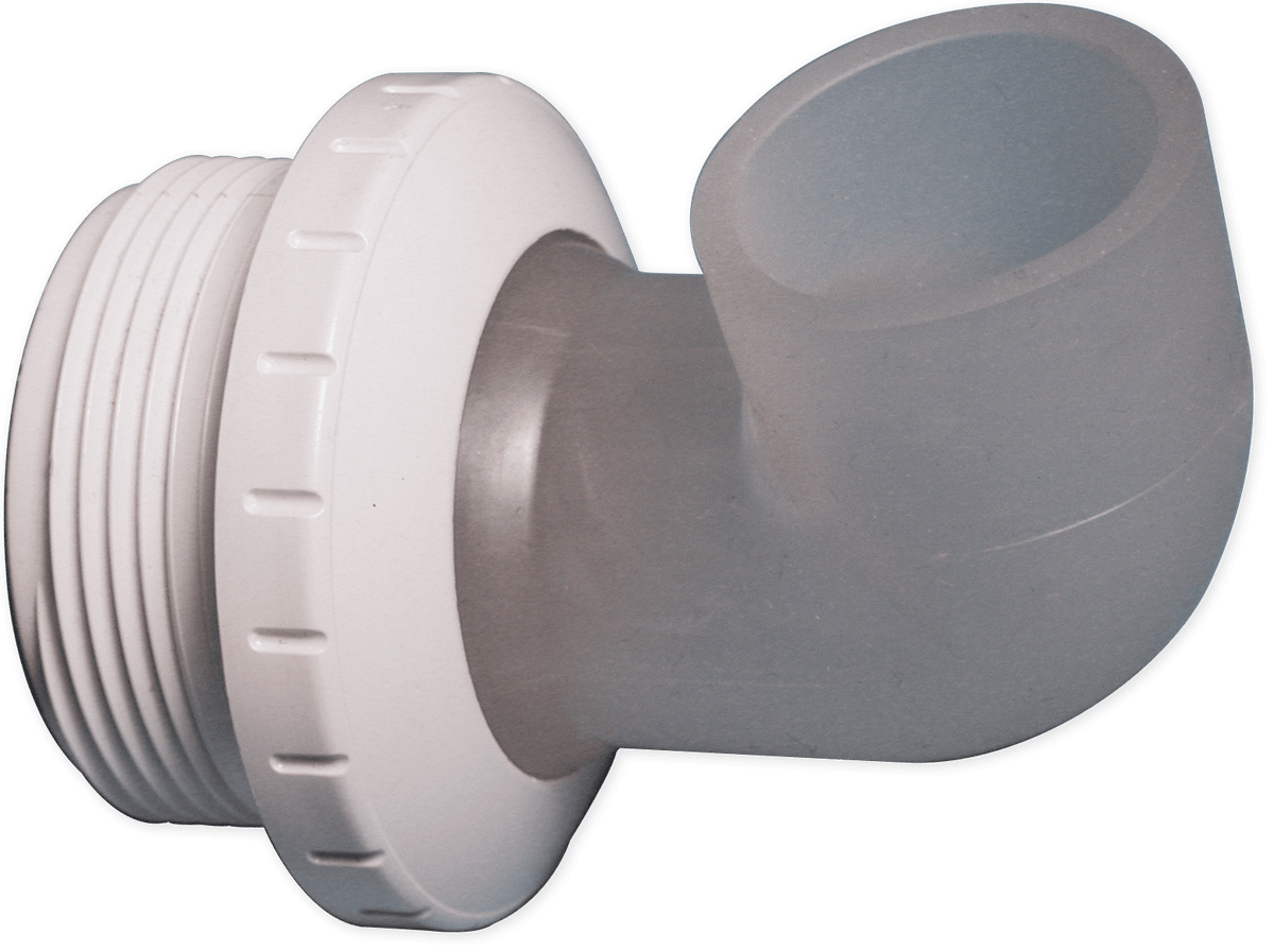 Waterway Eyeball Fitting Bagged 1" 90^ White - 400-1410FB