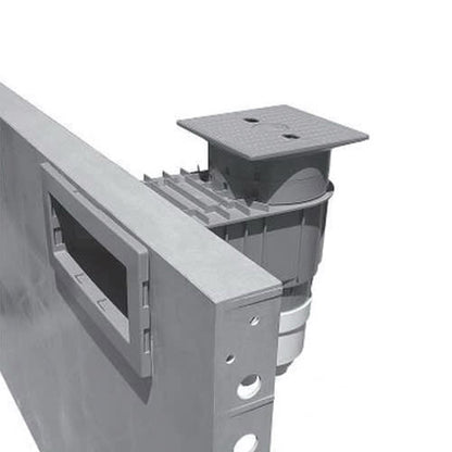 Waterway Vl Ig Skimmer with Square Lid 2"SKT Gray Wide Mouth - 540-8507