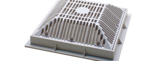 Waterway Tru Flo Suction Cover & Frame 8" White - 640-1800 V
