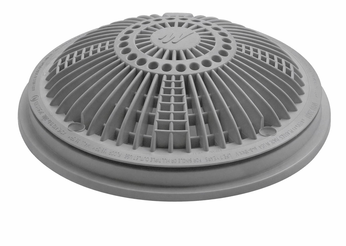 Waterway Tru Flo Suction Cover & Frame 8" Gray - 640-1807 V