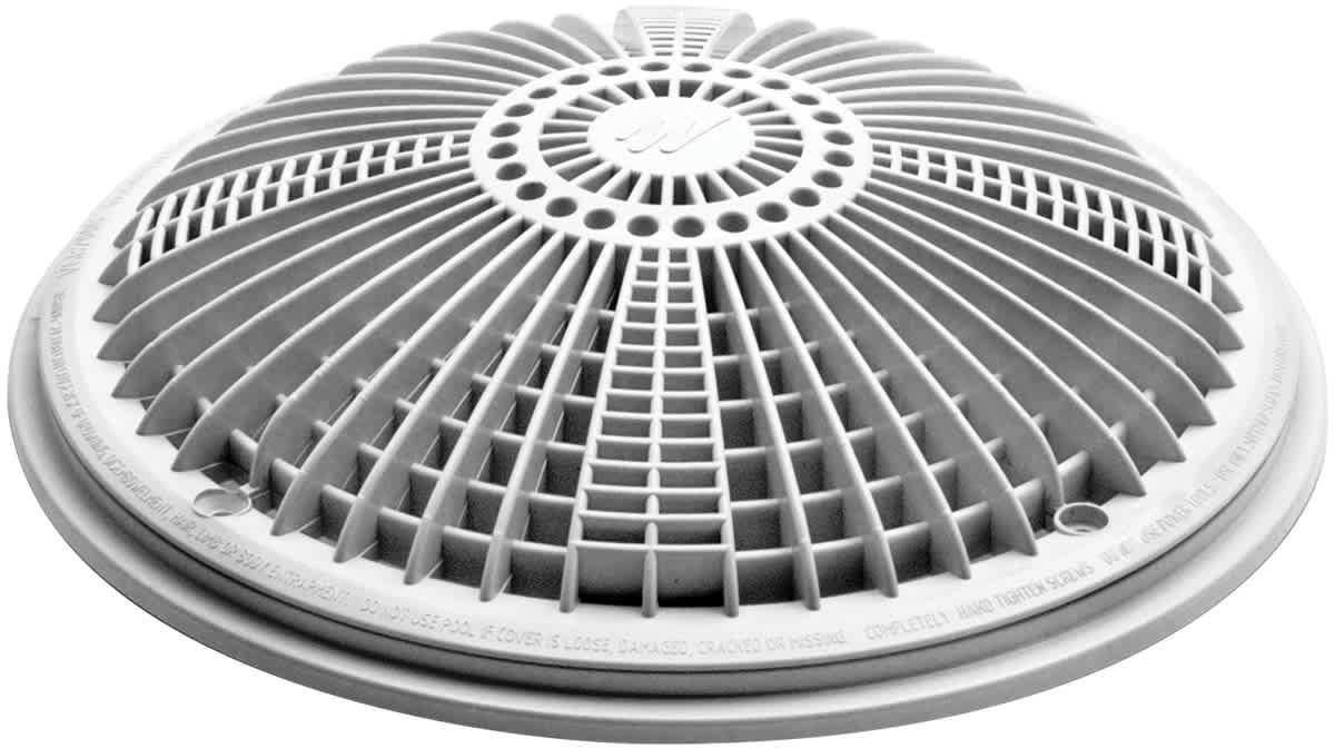 Waterway Tru Flo Suction Cover & Frame 10" White - 640-1900 V