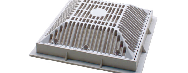 Waterway Tru Flo Suction Cover & Frame 10" White - 640-1900 V