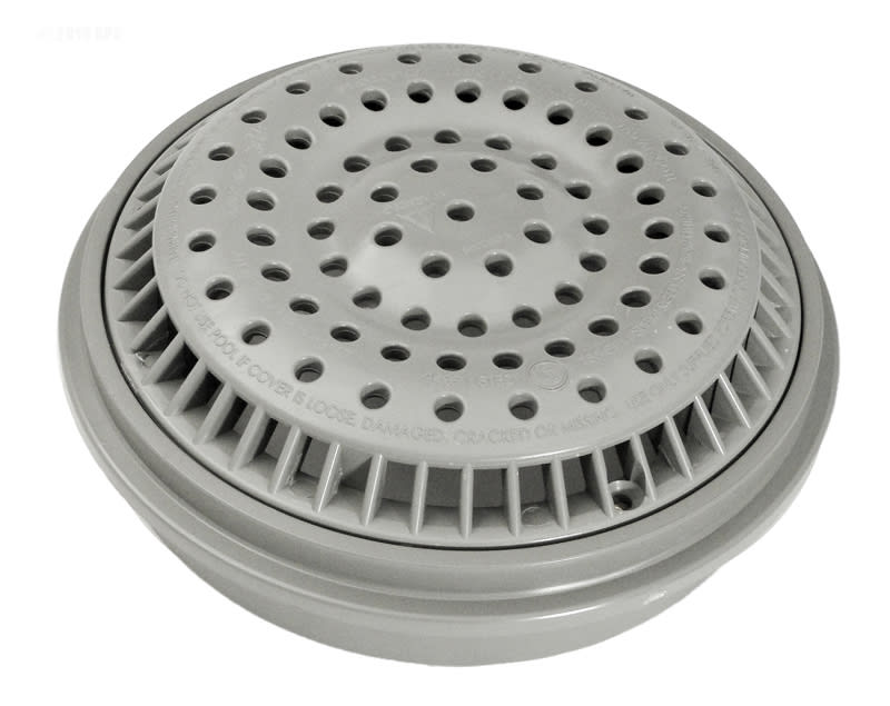 Waterway Main Drain Cover & Collar Assembly 8" Gray Tru Flo - 640-2347 V