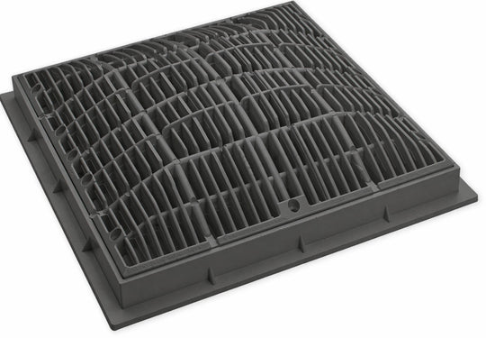 Waterway Suction Cover & Frame 12"x12" Dk Gray - 640-4729-DKG V