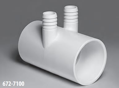 2" S X 2" S (2) Port 3/4" Rib Barb Manifold - Sp | 672-7100