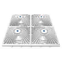 AquaStar Pool Products Moflow Suction Cover W/ Frame 18"x18" Light Gray - 18MF103