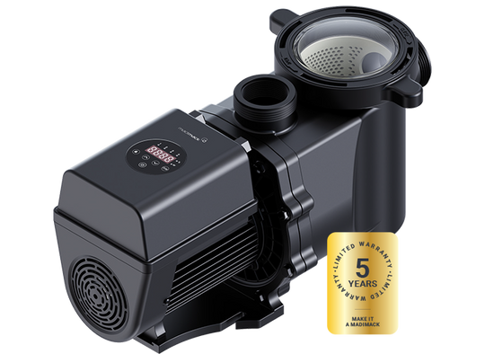 Madimack InverFLOW PLUS Inverter VSP Pool Pump | Built-In Timers | 1HP Dual Voltage | 21101