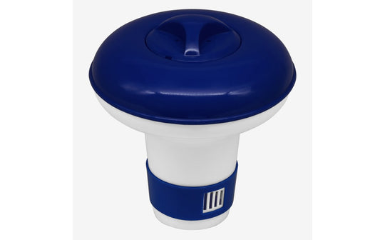 PoolStyle® PS2007 Small Blue/White Floating Chemical Dispenser for 1-1/2" Tablets