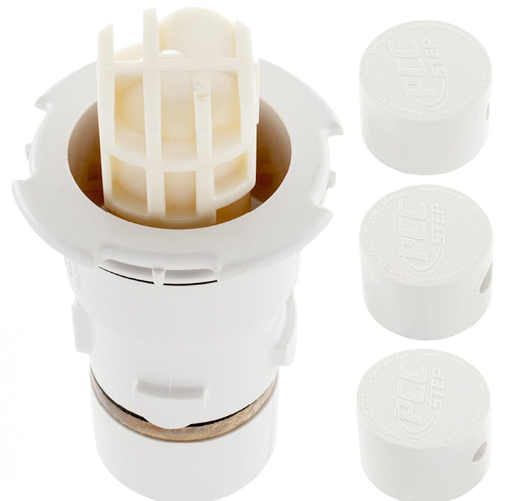 HAYWARD POOL PRODUCTS INC PCC2000 STEP NOZZLE W/ CAPS 004-552-5032-01 WHITE | 004552503201